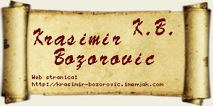 Krasimir Božorović vizit kartica